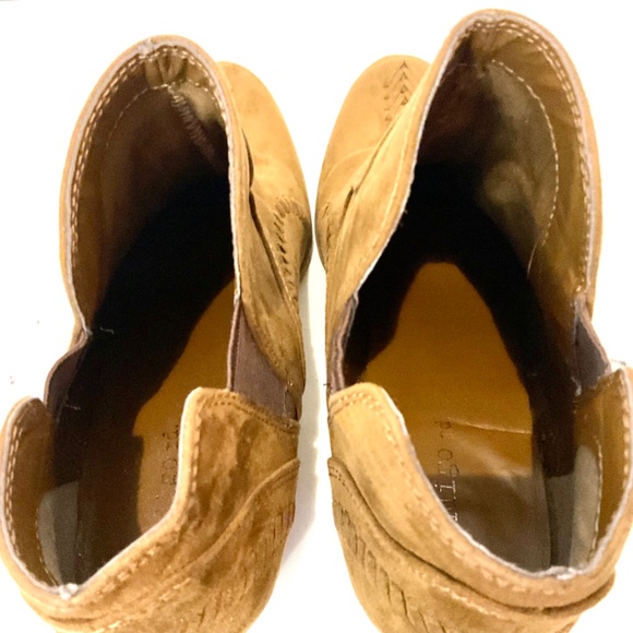 INDIGO RD CHESTNUT FAUX SUEDE WESTERN COWGIRL SLIP ON ANKLE BOOT SZ 8.5M - Picture 11 of 12